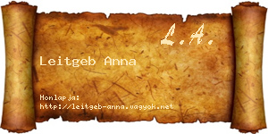 Leitgeb Anna névjegykártya